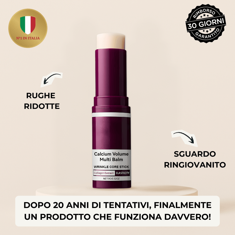 Stick Antirughe al Calcio – Ringiovanisce e Rassoda il Viso | Formula al Calcio + Collagene con Complesso Ribornic Brevettato
